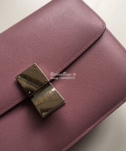 Replica Celine Classic Box Bag in Calfskin with Cork Effect Dusty Pink 2