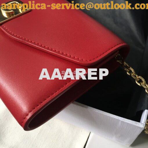 Replica Celine C Wallet On Chain in Smooth Calfskin 10B903 Red 10