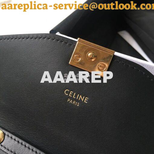 Replica Celine C Wallet On Chain in Smooth Calfskin 10B903 Black 7