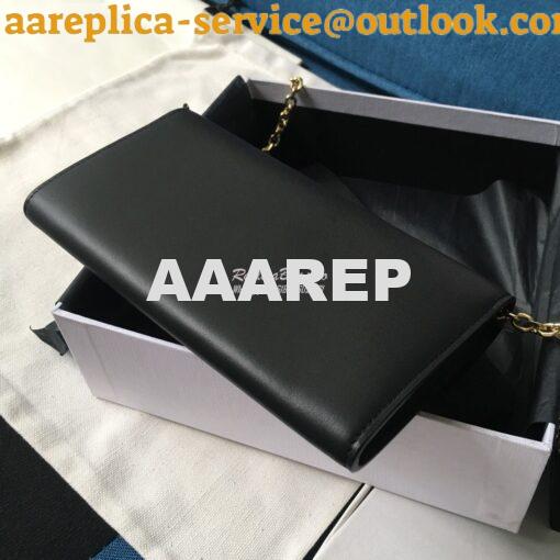 Replica Celine C Wallet On Chain in Smooth Calfskin 10B903 Black 10