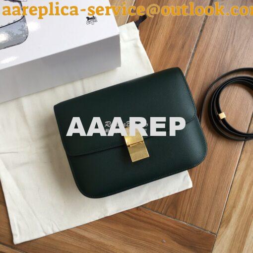 Replica Celine Classic Box Bag in Calfskin with Cork Effect Amazone 9