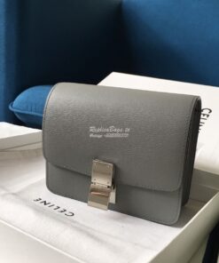 Replica Celine Classic Box Bag in Calfskin with Cork Effect Grey