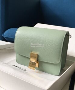 Replica Celine Classic Box Bag in Calfskin with Cork Effect Mint