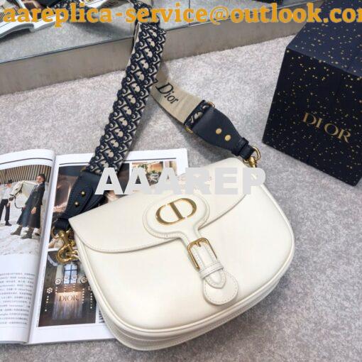 Replica Dior Large Bobby Bag Latte Box Calfskin M9320U 4