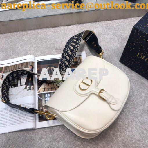 Replica Dior Large Bobby Bag Latte Box Calfskin M9320U 5