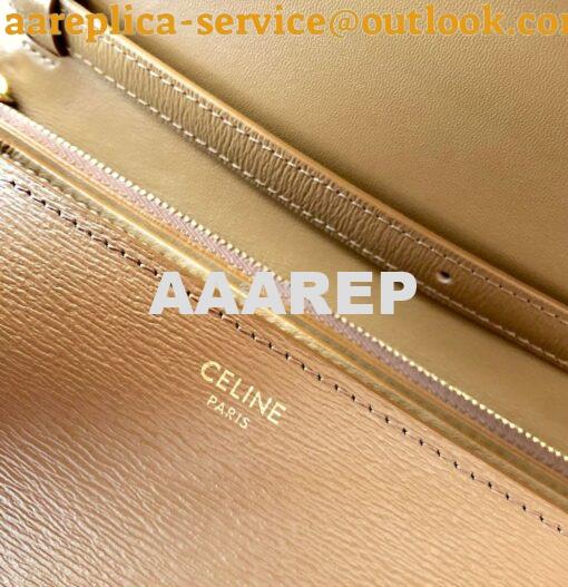 Replica Celine Classic Box Bag in Calfskin with Cork Effect Beige 10