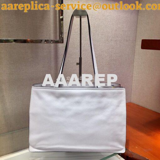 Replica Prada 20s Etiquette Leather Tote Bag 1bg122 White 8