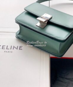 Replica Celine Classic Box Bag in Smooth Calfskin Celadon 2