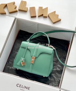 Replica Celine 16 Bag In Satinated Calfskin 187373 2 Sizes Celadon