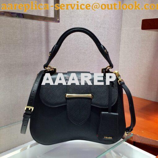 Replica Prada Sidonie Medium Bag 1BN005 Black