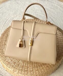 Replica Celine 16 Bag In Satinated Calfskin 187373 2 Sizes Beige