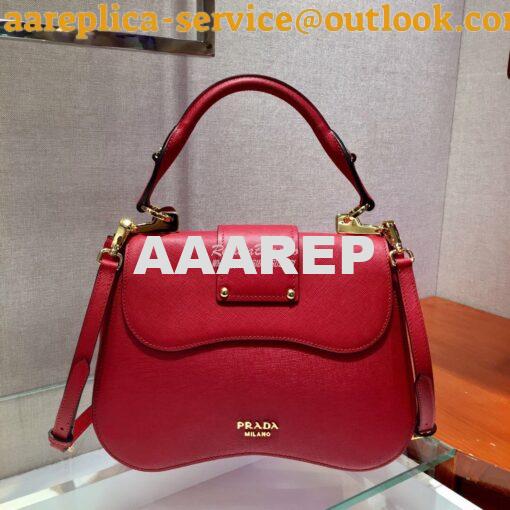 Replica Prada Sidonie Medium Bag 1BN005 Red 4