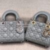 Replica Dior 30 Montaigne 2-in-1 Pouch in Metallic Silver Microcannage 15