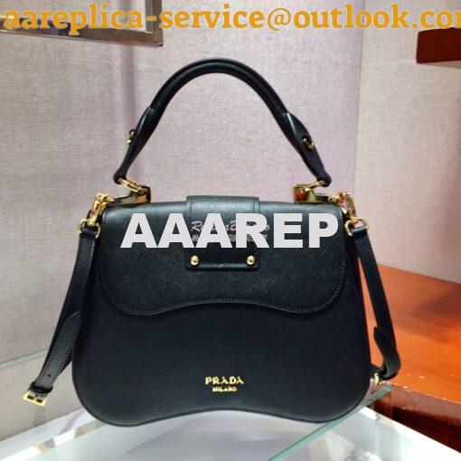 Replica Prada Sidonie Medium Bag 1BN005 Black 4