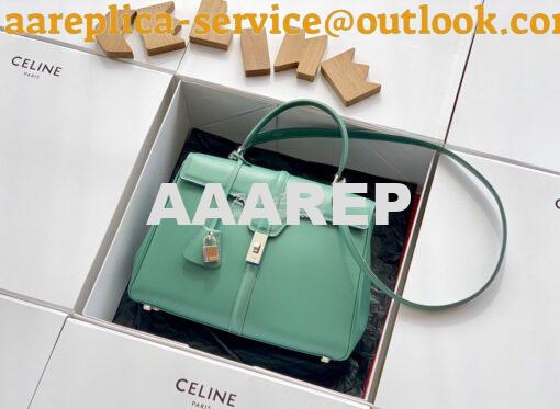 Replica Celine 16 Bag In Satinated Calfskin 187373 2 Sizes Celadon 8