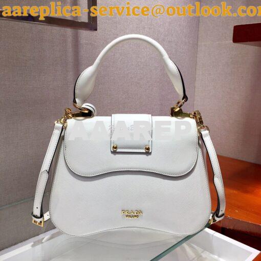 Replica Prada Sidonie Medium Bag 1BN005 White 4