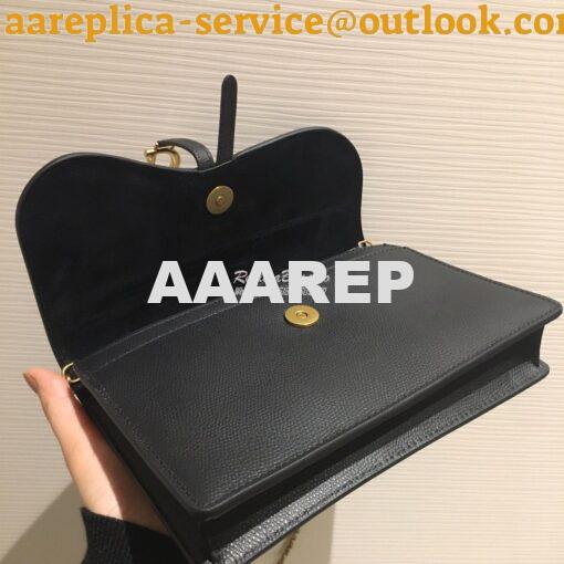 Replica Dior Black Saddle Calfskin Clutch WOC 10