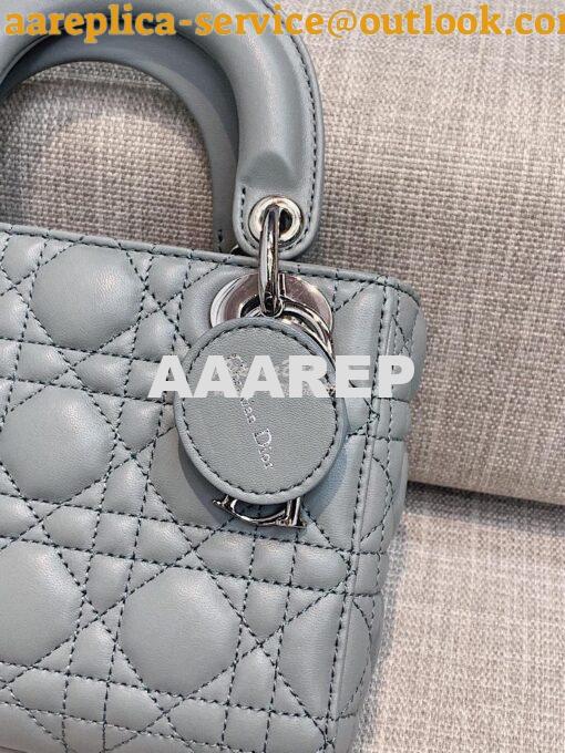 Replica Christian Dior Lady Dior Quilted in Lambskin Leather Bag Stone 12