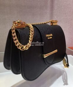 Replica Prada Sidonie Saffiano Leather bag 1BD219 Black 2