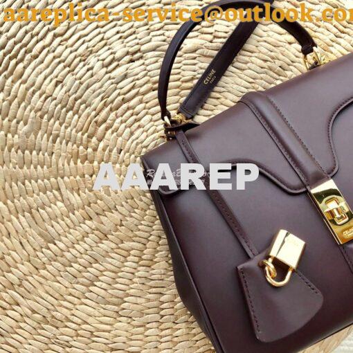 Replica Celine 16 Bag In Satinated Calfskin 187373 2 Sizes Burgundy 14