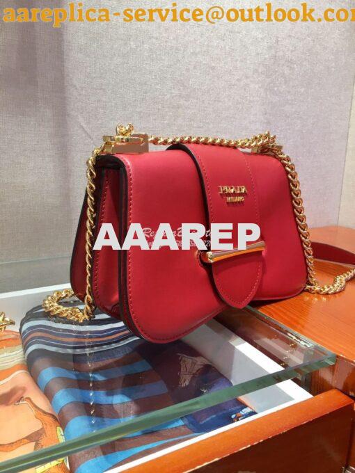 Replica Prada Sidonie Leather Shoulder Bag 1BD184 Red 2