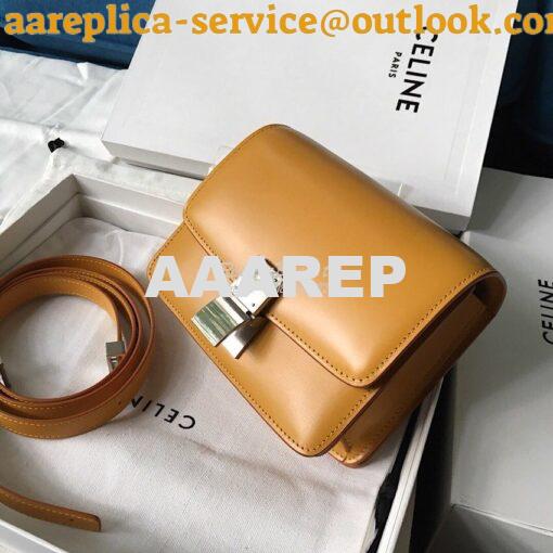 Replica Celine Classic Box Bag in Smooth Calfskin Yellow 2