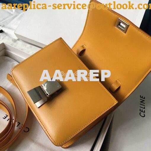 Replica Celine Classic Box Bag in Smooth Calfskin Yellow 5