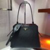 Replica Prada Sidonie Leather Shoulder Bag 1BD184 Black 9