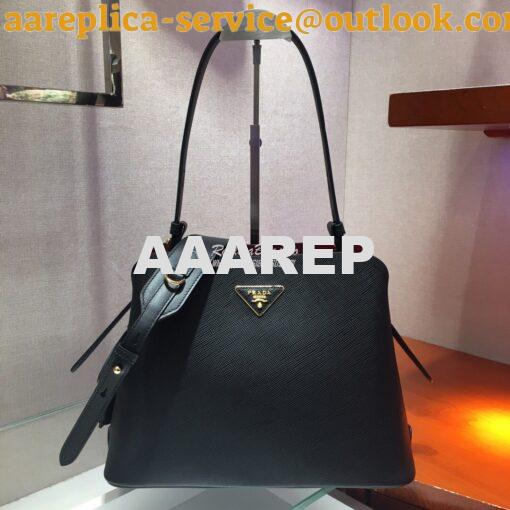 Replica Prada Matinée Small Handbag 1BA251 Black