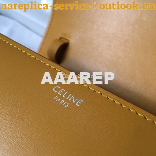 Replica Celine Classic Box Bag in Smooth Calfskin Yellow 6