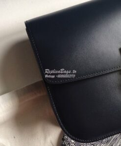 Replica Celine Classic Box Bag in Smooth Calfskin Navy 2