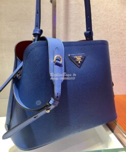 Replica Prada Matinée Small Handbag 1BA251 Blue 2