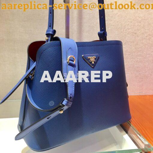 Replica Prada Matinée Small Handbag 1BA251 Blue 2