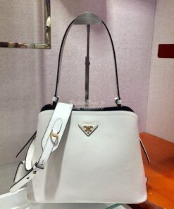 Replica Prada Matinée Small Handbag 1BA251 White