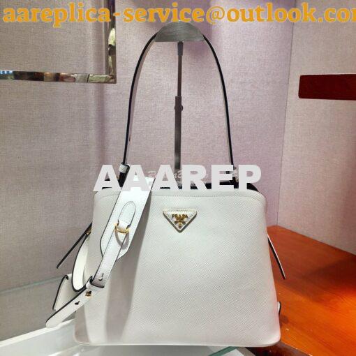 Replica Prada Matinée Small Handbag 1BA251 White