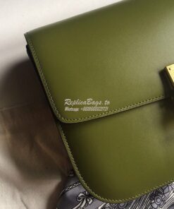 Replica Celine Classic Box Bag in Smooth Calfskin Matcha 2