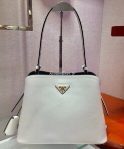 Replica Prada Matinée Small Handbag 1BA251 White 2