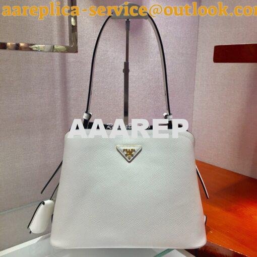 Replica Prada Matinée Small Handbag 1BA251 White 2