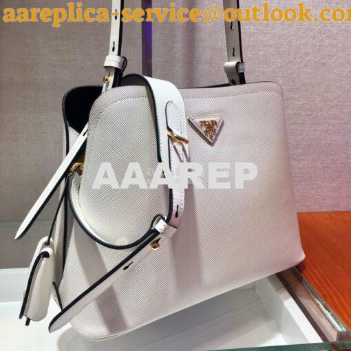 Replica Prada Matinée Small Handbag 1BA251 White 3