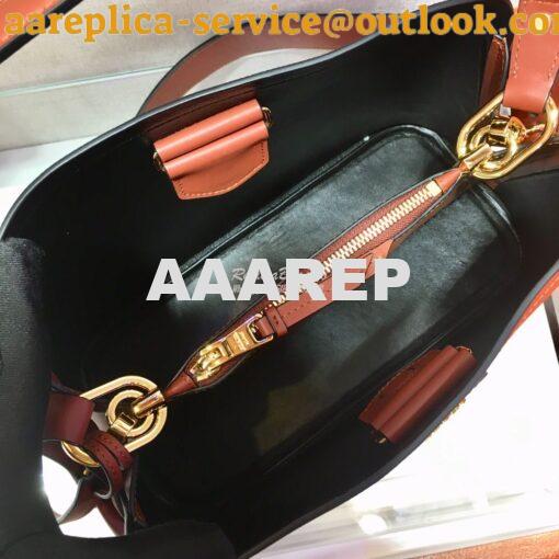 Replica Prada Matinée Small Handbag 1BA251 Caramel 5