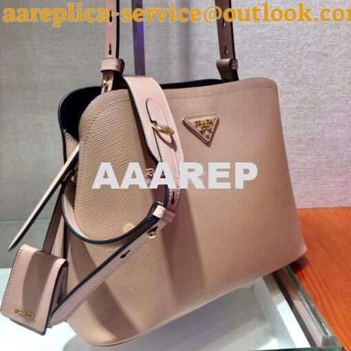 Replica Prada Matinée Small Handbag 1BA251 Powder Pink 3