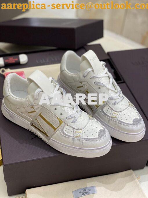 Replica Valentino Low-Top Calfskin VL7N Sneaker With Bands Vintage “Wo