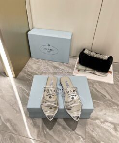 Replica Prada Logo-Print Plexiglas Slides 1XX636