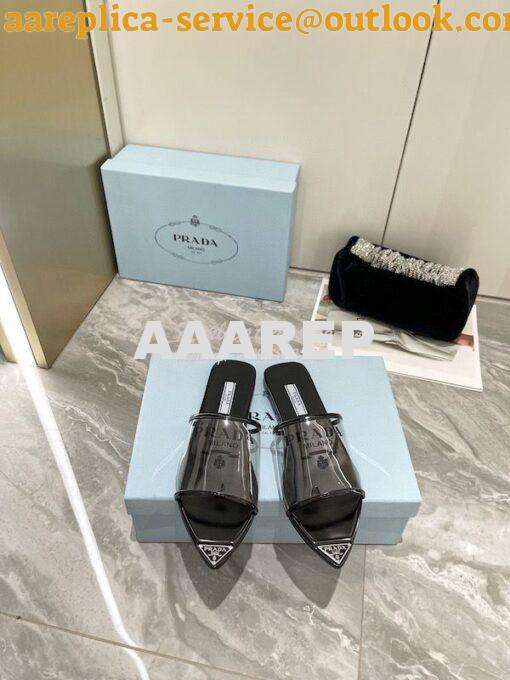 Replica Prada Logo-Print Plexiglas Slides 1XX636 7