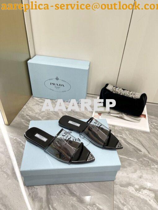 Replica Prada Logo-Print Plexiglas Slides 1XX636 9