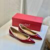 Replica Valentino Garavani Patent Rockstud Ballet Flat Nude 11