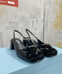 Replica Prada Patent Leather Slingback Pumps 1I767 2