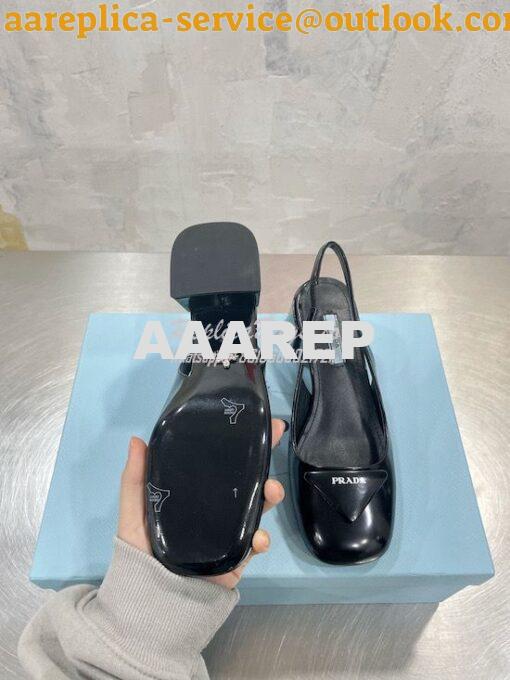 Replica Prada Brushed Leather Slingback Pumps 1I767 8