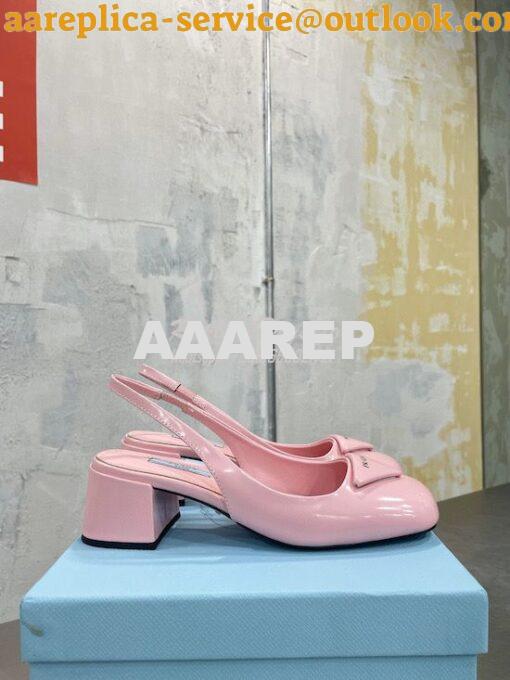 Replica Prada Brushed Leather Slingback Pumps 1I767 11