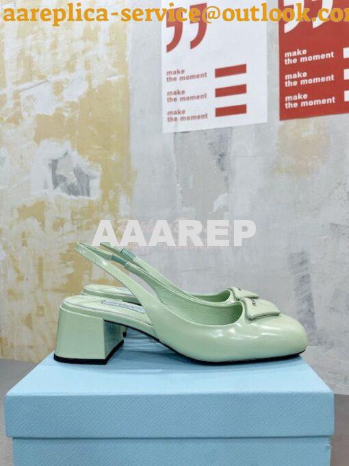 Replica Prada Brushed Leather Slingback Pumps 1I767 17